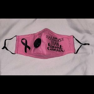 Breast Cancer Awareness Face Mask w/6 filter pads